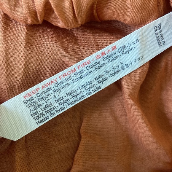 Free People Call Me Later bodysuit ruffle sleeves deep v copper flouncy medium - Picture 11 of 16